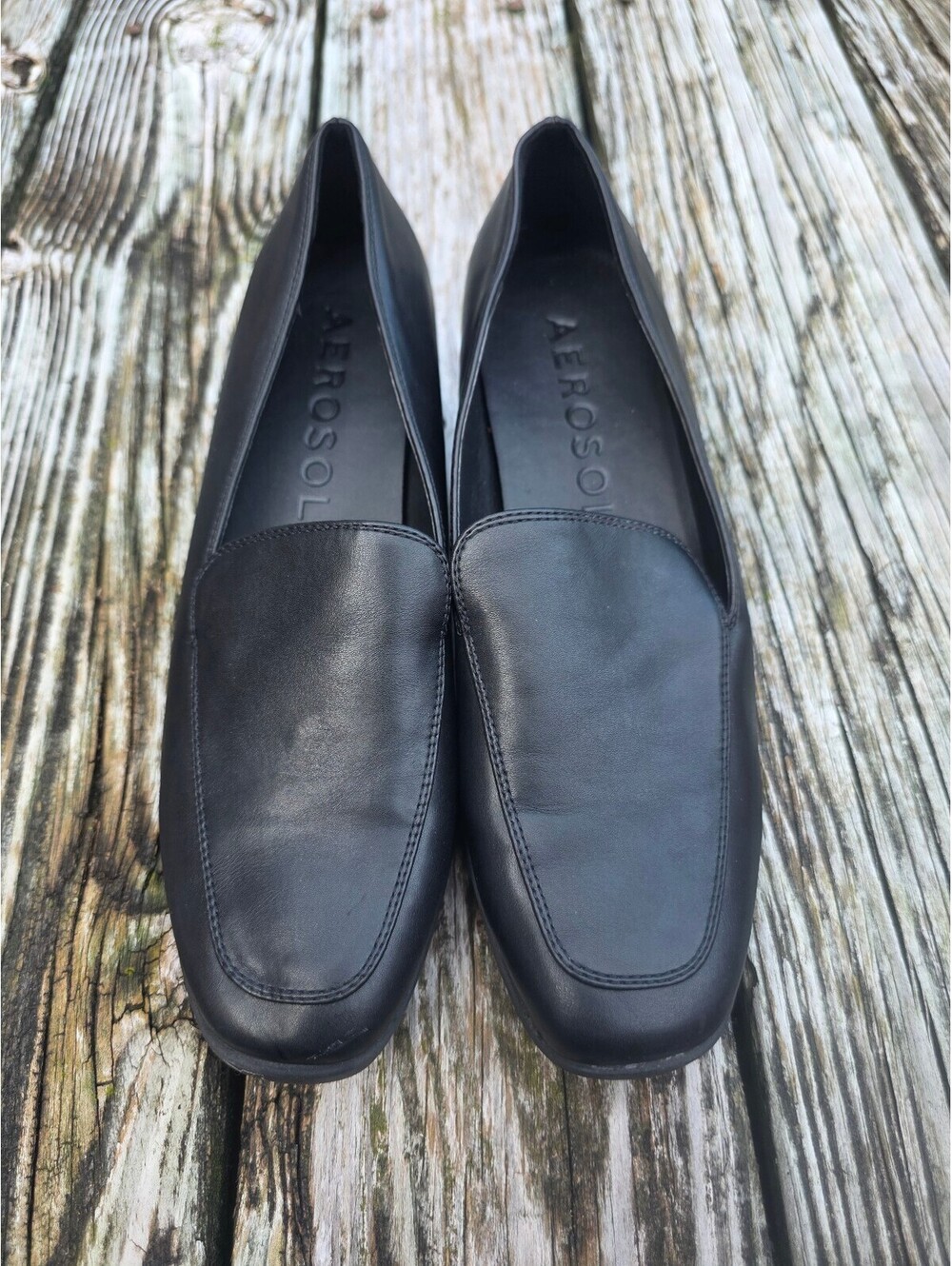 Aerosoles square-toe leather loafers